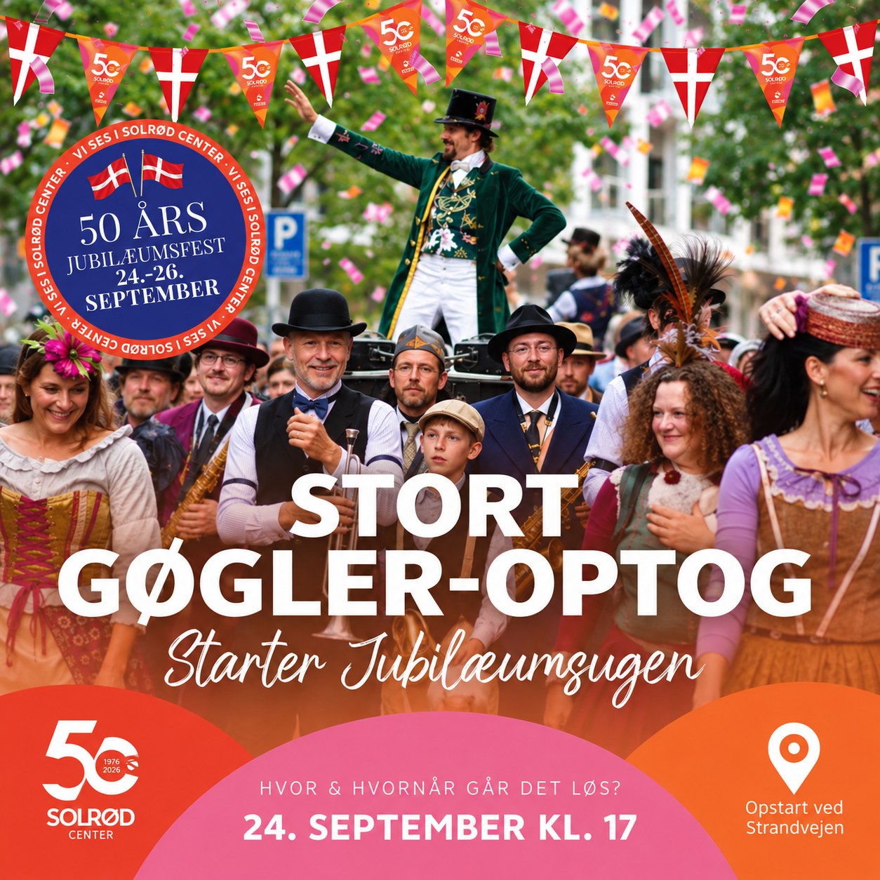 50 års jubilæum med festligt gøgleroptog